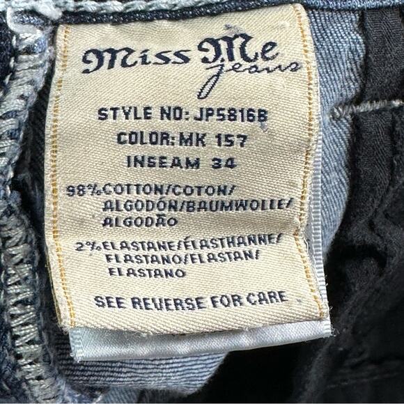 Miss Me JP5816B Boot Cut Jeans - Low Rise - Picture 7 of 15